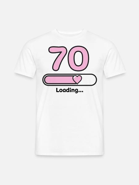 70 ans - T-shirt homme - blanc