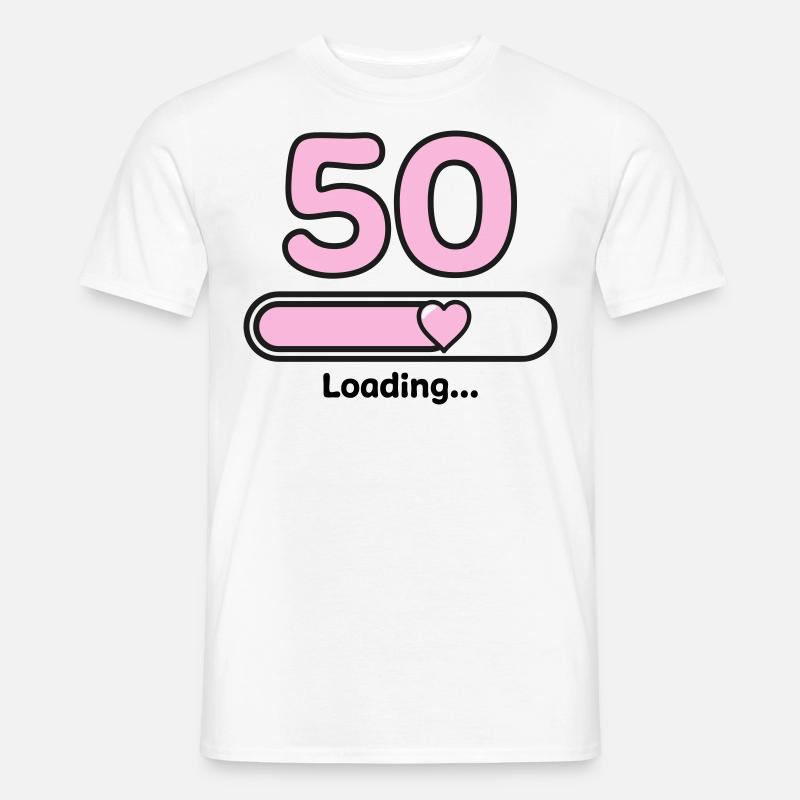 50 anni - T-shirt uomo - bianco