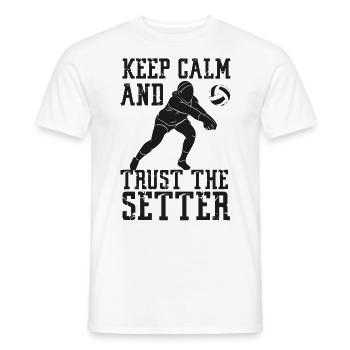L’équipe de joueurs de volleyball garde son calme - T-shirt homme - blanc - Devant - AI Model Male 178 dark (178cm)