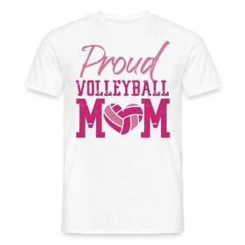 Joueuse de volleyball Équipe Maman Mère - T-shirt homme - blanc - Devant - AI Model Male 178 dark (178cm)