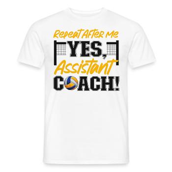 Volleyball Player Team Assistant - Men's T-Shirt - white - Front - AI Model Male 178 dark (178cm)