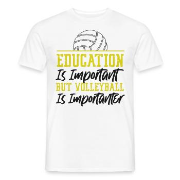 Volleyball Player Team Education - Men's T-Shirt - white - Front - AI Model Male 178 dark (178cm)