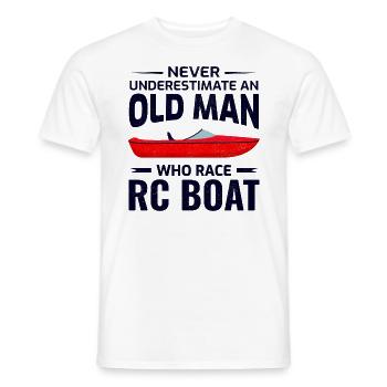 Rc Boat Racing Papa Bateau à moteur Grand-père Fête des pères - T-shirt homme - blanc - Devant - AI Model Male 178 dark (178cm)