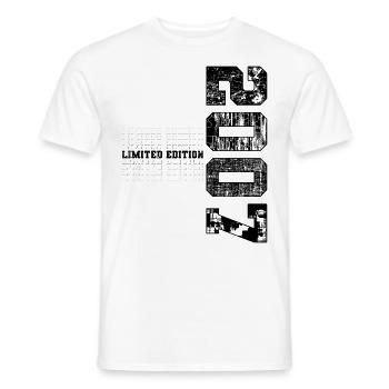 Édition limitée 2007 Année de naissance 2007 Anniversaire - T-shirt homme - blanc - Devant - AI Model Male 178 dark (178cm)