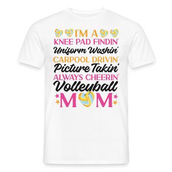 Volleyball Player Team Mom Mother - Männer T-Shirt - Weiß - Vorne - AI Model Male 178 dark (178cm)