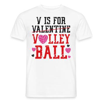 Volleyball Player Team Valentines - Männer T-Shirt - Weiß - Vorne - AI Model Male 178 dark (178cm)