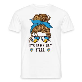 Volleyball Player Team Girl - Männer T-Shirt - Weiß - Vorne - AI Model Male 178 dark (178cm)