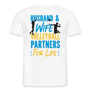 Volleyball Player Team Husband - Men's T-Shirt - white - Front - AI Model Male 178 dark (178cm)