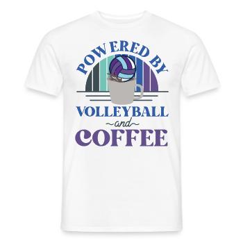 Volleyball Player Team Coffee - Men's T-Shirt - white - Front - AI Model Male 178 dark (178cm)