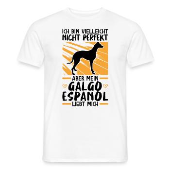 Mein Galgo Espanol liebt mich - Männer T-Shirt - Weiß - Vorne - AI Model Male 178 dark (178cm)