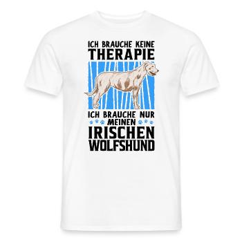 Ich brauche nur meinen Irischen Wolfshund - Männer T-Shirt - Weiß - Vorne - AI Model Male 178 dark (178cm)
