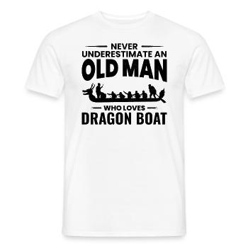 Dragon Boat Racing Crew Grandpa Fathers day - Men's T-Shirt - white - Front - AI Model Male 178 dark (178cm)