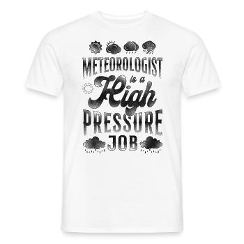 Météorologue Prévisions météorologiques - T-shirt homme - blanc - Devant - AI Model Male 178 dark (178cm)