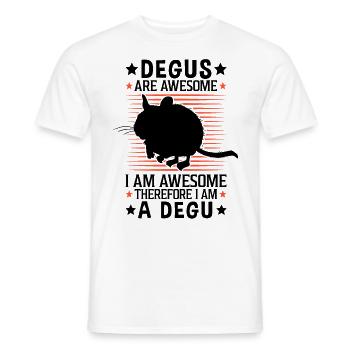 Degus are fantastic rodent Ordinary Degu - Men's T-Shirt - white - Front - AI Model Male 178 dark (178cm)