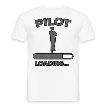 Airplane Pilot Flying Training I Gift - Men's T-Shirt - white - Front - AI Model Male 178 dark (178cm)