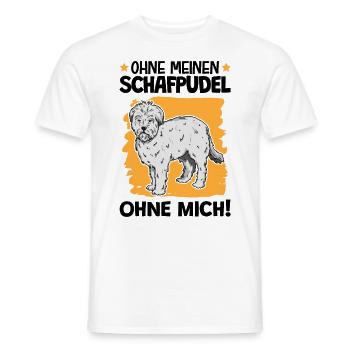 Ohne meinen Schafpudel ohne mich Hütepudel - Männer T-Shirt - Weiß - Vorne - AI Model Male 178 dark (178cm)