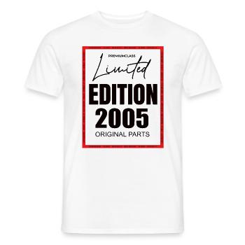 Limited Edition 2005 - Männer T-Shirt - Weiß - Vorne - AI Model Male 178 dark (178cm)