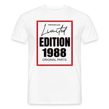 Édition limitée 1988 - T-shirt homme - blanc - Devant - AI Model Male 178 dark (178cm)