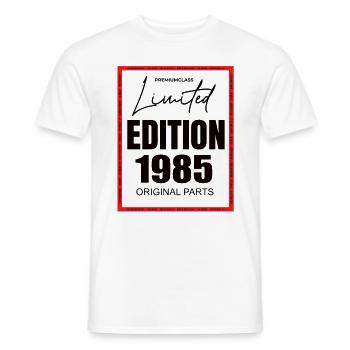 Édition limitée 1985 - T-shirt homme - blanc - Devant - AI Model Male 178 dark (178cm)