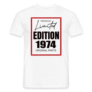 Édition limitée 1974 - T-shirt homme - blanc - Devant - AI Model Male 178 dark (178cm)