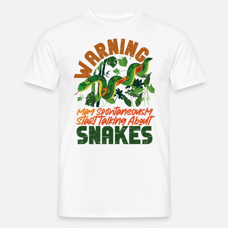 Snake Serpent Warning May - Männer T-Shirt - Weiß