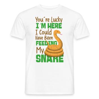 Snake Serpent You're Lucky I'm - Männer T-Shirt - Weiß - Vorne - AI Model Male 178 dark (178cm)