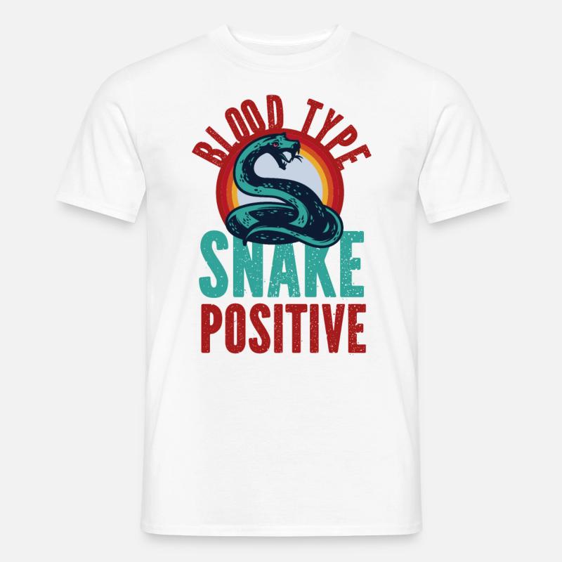 Snake Serpent Blood Type Snake - Männer T-Shirt - Weiß