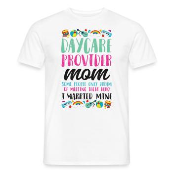 Fournisseur de services de garde d’enfants Enseignant - T-shirt homme - blanc - Devant - AI Model Male 178 dark (178cm)