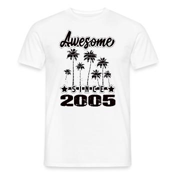 Awesome Since 2005 - Men's T-Shirt - white - Front - AI Model Male 178 dark (178cm)