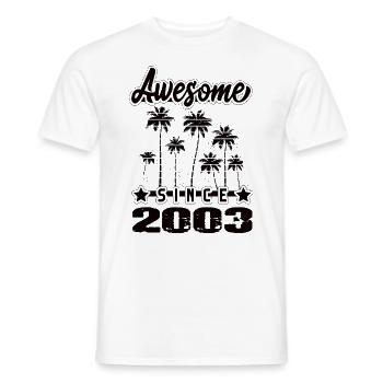 Awesome Since 2003 - Men's T-Shirt - white - Front - AI Model Male 178 dark (178cm)