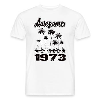 Génial depuis 1973 - T-shirt homme - blanc - Devant - AI Model Male 178 dark (178cm)