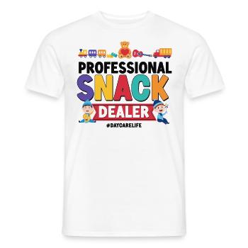 Fournisseur de services de garde d’enfants Enseignant - T-shirt homme - blanc - Devant - AI Model Male 178 dark (178cm)