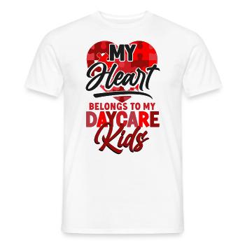 Fournisseur de services de garde d’enfants Enseignant - T-shirt homme - blanc - Devant - AI Model Male 178 dark (178cm)