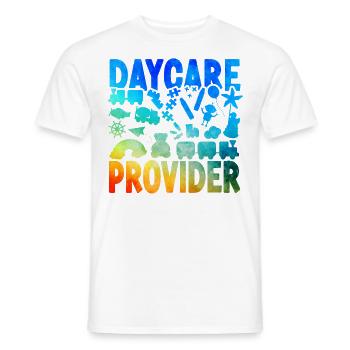 Childcare Daycare Provider Teacher - Men's T-Shirt - white - Front - AI Model Male 178 dark (178cm)