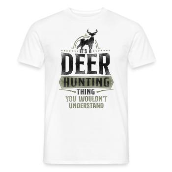 Buck Deer Hunting Hunter Vintage - Männer T-Shirt - Weiß - Vorne - AI Model Male 178 dark (178cm)