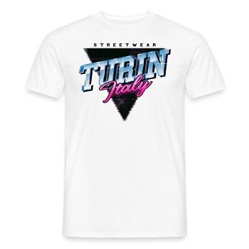 Turin Turin Turin Italie Ville Skyline Vintage Rétro - T-shirt homme - blanc - Devant - AI Model Male 178 dark (178cm)