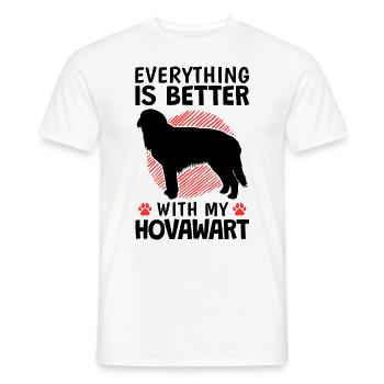 Everything better with Hovawart German farmer dog - Men's T-Shirt - white - Front - AI Model Male 178 dark (178cm)