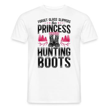 Buck Deer Hunting Hunter Girl - Men's T-Shirt - white - Front - AI Model Male 178 dark (178cm)