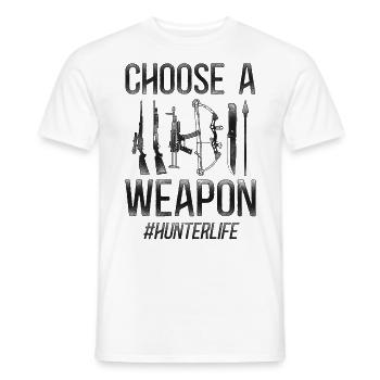 Buck Deer Hunting Hunter Vintage - Men's T-Shirt - white - Front - AI Model Male 178 dark (178cm)