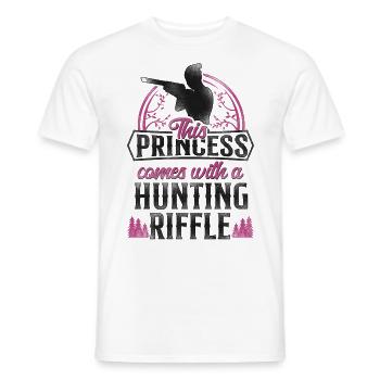 Buck Deer Hunting Hunter Girl - Men's T-Shirt - white - Front - AI Model Male 178 dark (178cm)