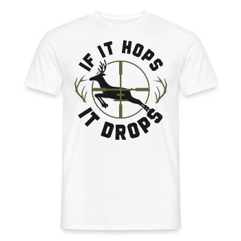 Buck Deer Hunting Hunter Vintage - T-shirt homme - blanc - Devant - AI Model Male 178 dark (178cm)