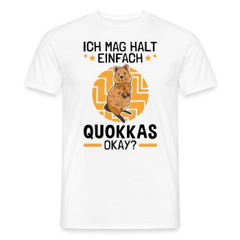Mag einfach Quokkas Kurzschwanzkänguru - Männer T-Shirt - Weiß - Vorne - AI Model Male 178 dark (178cm)