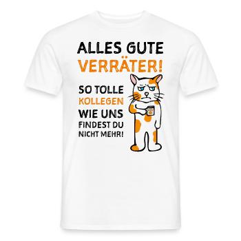 Kollege Abschiedsgeschenk Bürohumor - Männer T-Shirt - Weiß - Vorne - AI Model Male 178 dark (178cm)