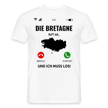 Bretagne Frankreich Urlaub Bretonen Idee - Männer T-Shirt - Weiß - Vorne - AI Model Male 178 dark (178cm)