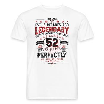 Vintage Légendaire - Vieilli parfaitement 52ème anniversaire - T-shirt homme - blanc - Devant - AI Model Male 178 dark (178cm)