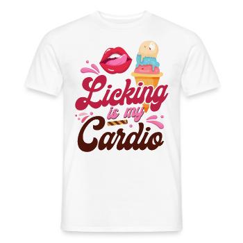 Le léchage de cône de crème glacée est mon - T-shirt homme - blanc - Devant - AI Model Male 178 dark (178cm)