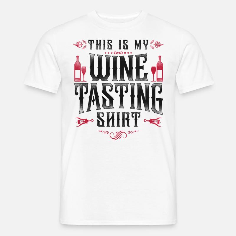 Sommelier Wine Drinking Tasting - Männer T-Shirt - Weiß