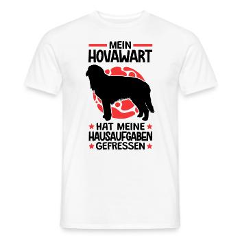 Hovawart hat meine Hausaufgaben gefressen - Männer T-Shirt - Weiß - Vorne - AI Model Male 178 dark (178cm)