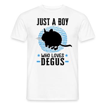 Only a boy of the Degus loves rodent Chile - Men's T-Shirt - white - Front - AI Model Male 178 dark (178cm)