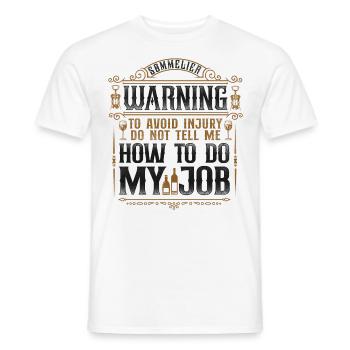 Sommelier Wine Drinking Tasting - Men's T-Shirt - white - Front - AI Model Male 178 dark (178cm)